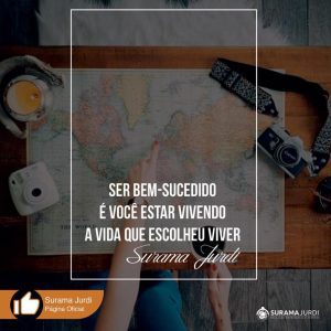 Frase Liderança: Ser bem sucedido é você estar vivendo a vida que escolheu viver - Surama Jurdi