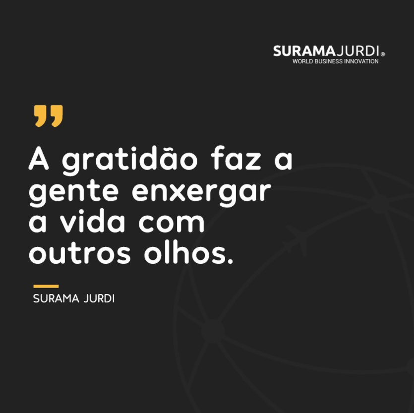 A gratidão faz a gente enxergar com outros olhos